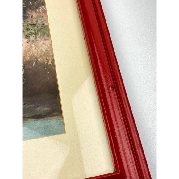 1945 Lynn Bogue Hunt Signed Print Matted & Framed Red 19.5 x 16 Frame - Picture 3 of 7